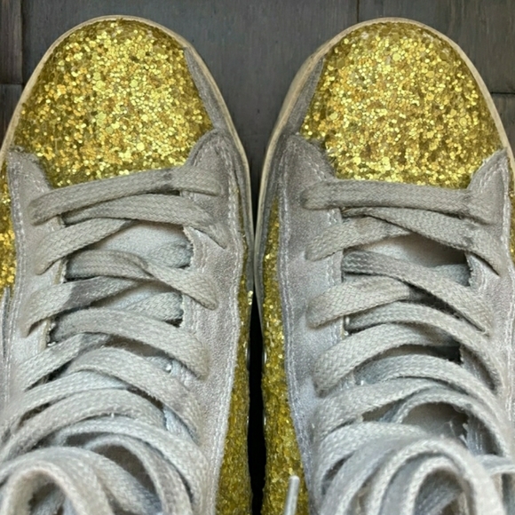 GOLDEN GOOSE RARE & GENTLY PRE-LOVED GLITTER HIGH TOPS | SIZE 36 🇺🇸 6 - Picture 12 of 16